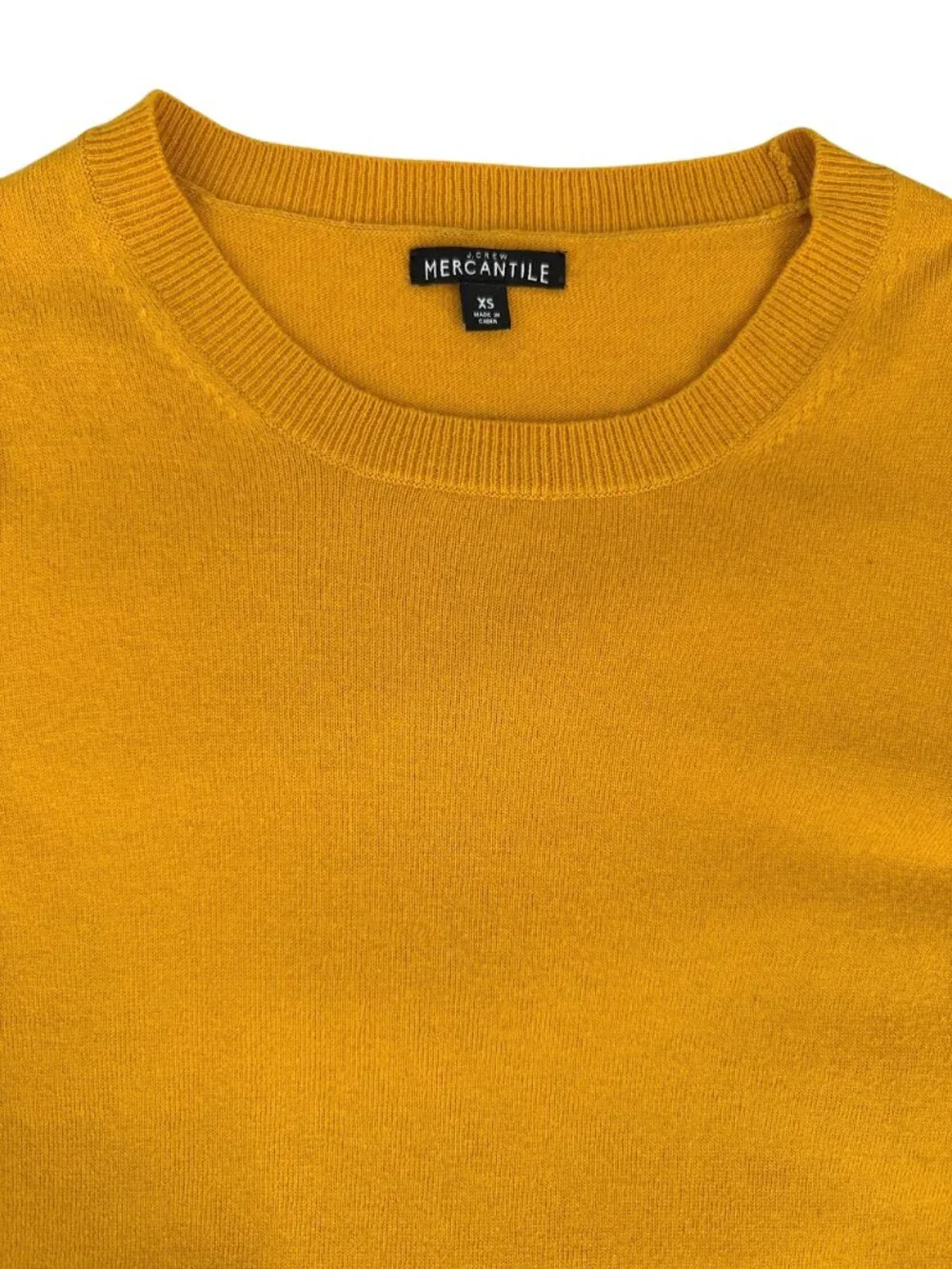 J.Crew Mercantile Golden Yellow Wool Blend Crewneck Sweater Size XS Office